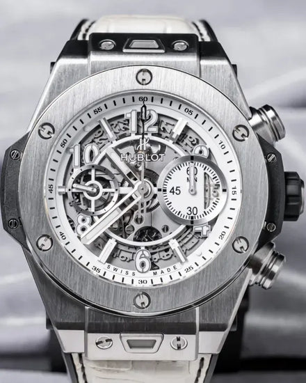 2016 Hublot Big Bang Unico 45MM Skeleton Dial Leather Strap (411.NE.2010.LR.JSM15)