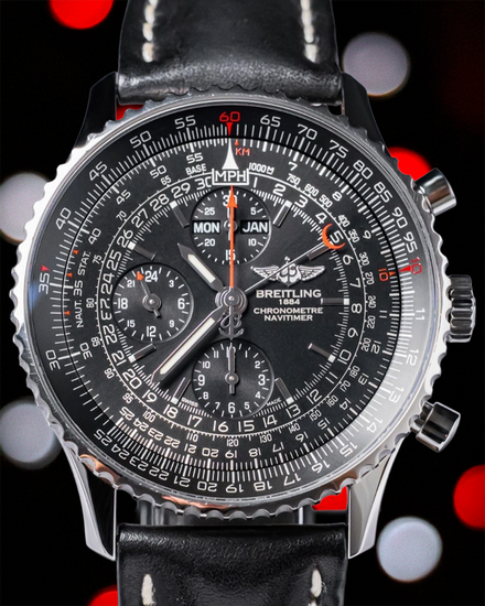 Breitling Navitimer 1884 L.E. 46MM Black Dial Leather Strap (A2135024/BE62)