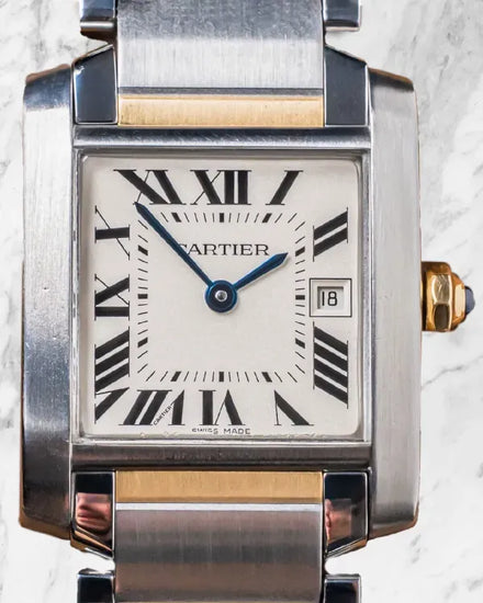 Cartier Tank Française 25.5MM White Dial Two-Tone Bracelet (W51012Q4)