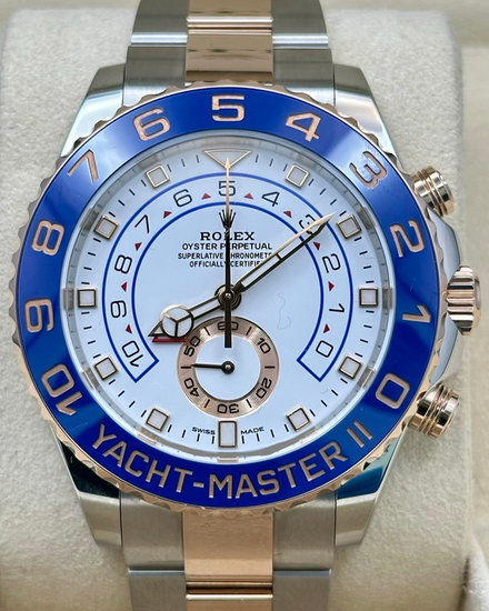 2022 Rolex Yacht-Master II 44MM White Dial Two-Tone Oyster Bracelet (116681)