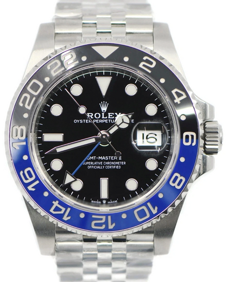 Rolex GMT-Master II "Batgirl" 40mm Black Dial Jubilee Bracelet (126710BLNR)