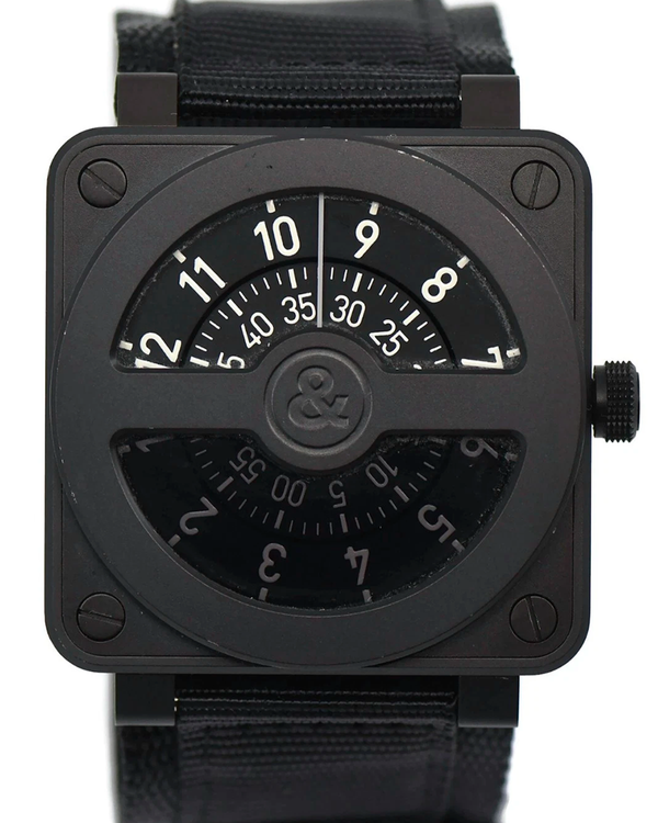 Bell & Ross BR 01 Compass L.E. 46MM Black Dial Textile Strap (BR0192S)