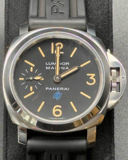 2017 Panerai Luminor Marina Logo 44MM Black Dial Rubber Strap (PAM00631)