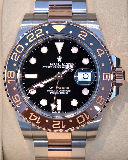 2025 Rolex GMT-Master II "Rootbeer" 40MM Black Dial Two-Tone Oyster Bracelet (126711CHNR)