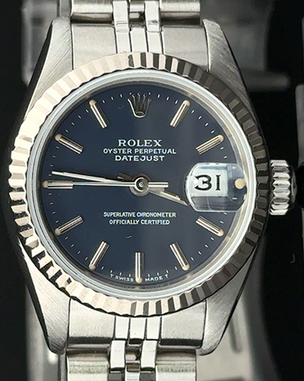 1991 Rolex Lady-Datejust 26MM Blue Dial Jubilee Bracelet (69174)