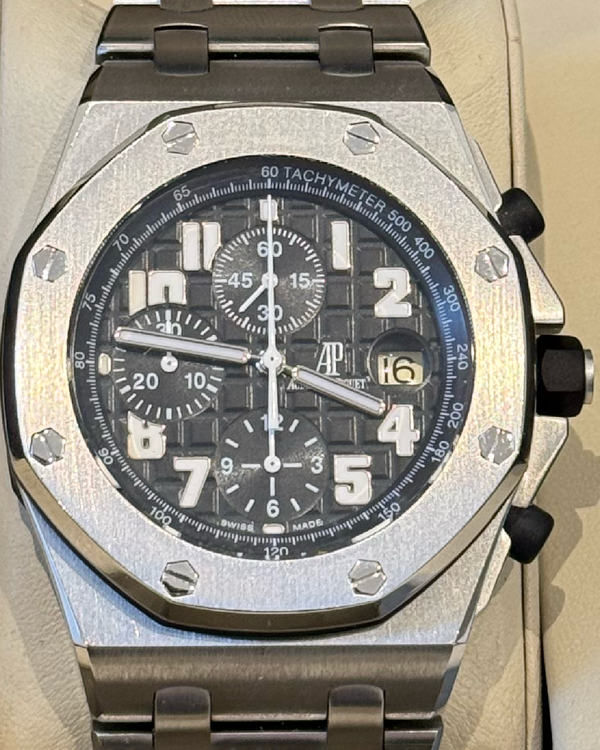 2008 Audemars Piguet Royal Oak Offshore Chronograph 42MM Black Dial Steel Bracelet (25721ST.OO.1000ST.08.A)
