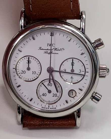 IWC Schaffhausen Portofino Ladies 25MM Quartz White Dial Leather Strap (IW3730)