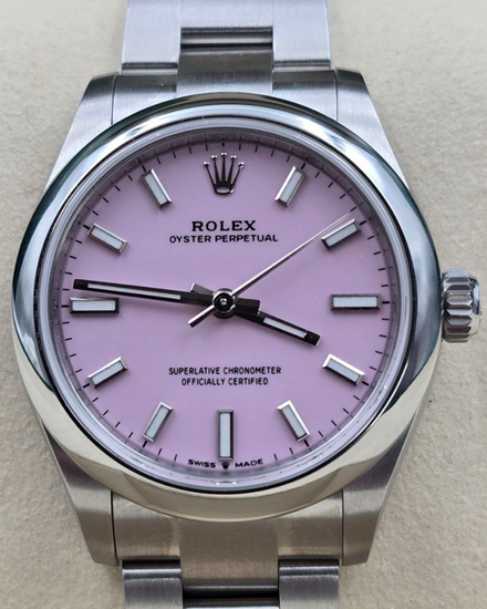 2025 Rolex Oyster Perpetual 31MM Candy Pink Dial Oyster Bracelet (277200)