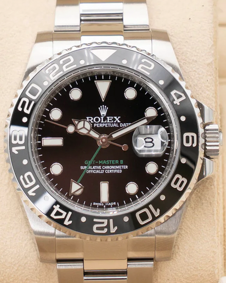 2015 Rolex GMT-Master II 40MM Black Dial Oyster Bracelet (116710LN)
