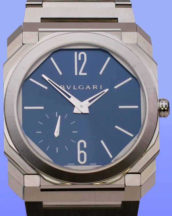 No Reserve - 2025 Bvlgari Octo Finissimo 40MM Blue Dial Steel Bracelet (103431)