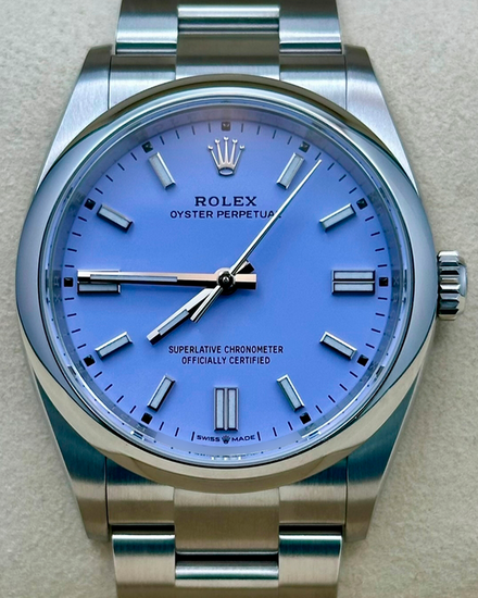 2026 Rolex Oyster Perpetual 36MM Lavender Dial Oyster Bracelet (126000)