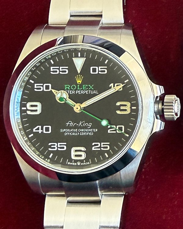 No Reserve - 2024 Rolex Air-King 40MM Black Dial Oyster Bracelet (126900)