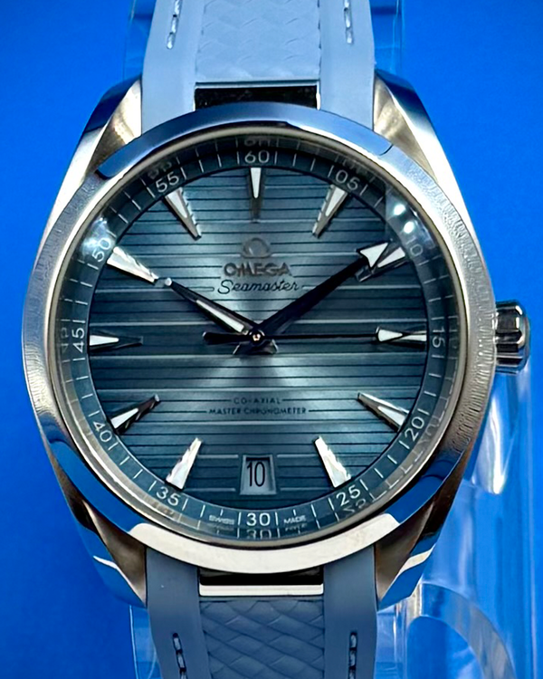 2026 Omega Seamaster Aqua Terra 150M  "Summer Blue" 41MM Blue Dial Rubber Strap (220.12.41.21.03.008)