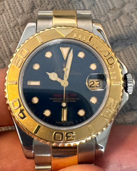 1999 Rolex Yacht-Master 35MM Blue Dial Two-Tone Oyster Bracelet (68623)