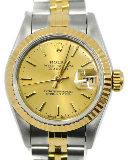 Rolex Lady-Datejust 26MM Champagne Dial Two-Tone Jubilee Bracelet (69173)