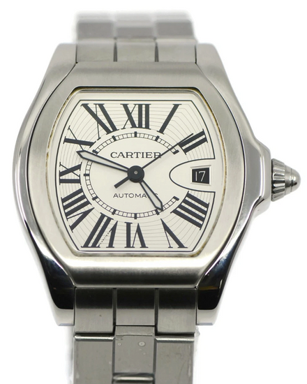 Cartier Roadster 41MM Silver Dial Steel Bracelet (W6206017)