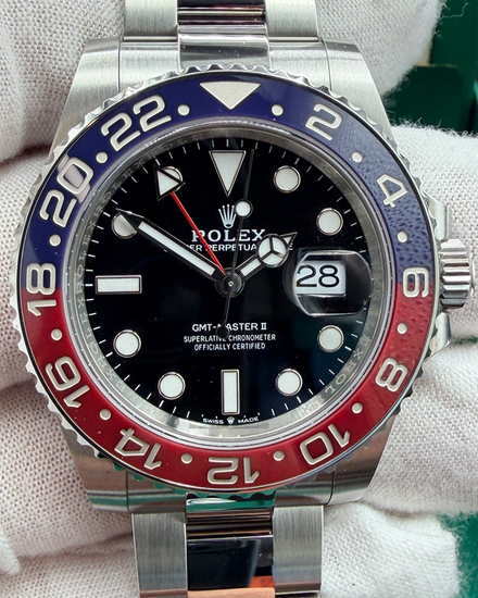 2025 Rolex GMT-Master II "Pepsi" 40MM Black Dial Oyster Bracelet (126710BLRO)