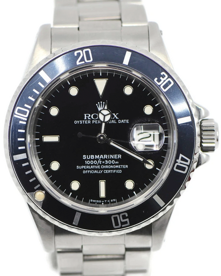 Rolex Submariner Date "Triple Zero" 40MM Black Dial Oyster Bracelet (168000)