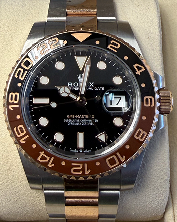 2020 Rolex GMT-Master II "Rootbeer" 40MM Black Dial Two-Tone Oyster Bracelet (126711CHNR)