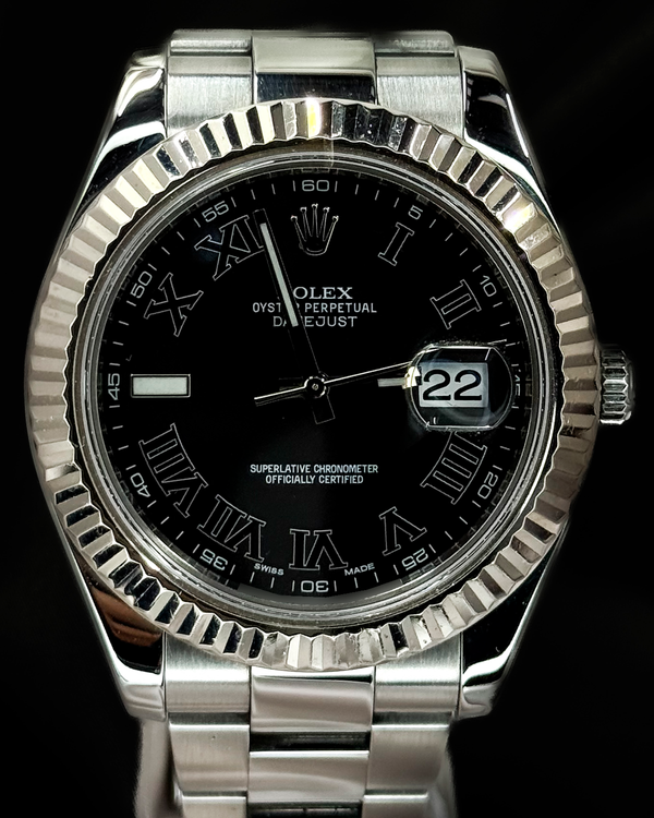 2011 Rolex Datejust II 41MM Black Dial Oyster Bracelet (116334)