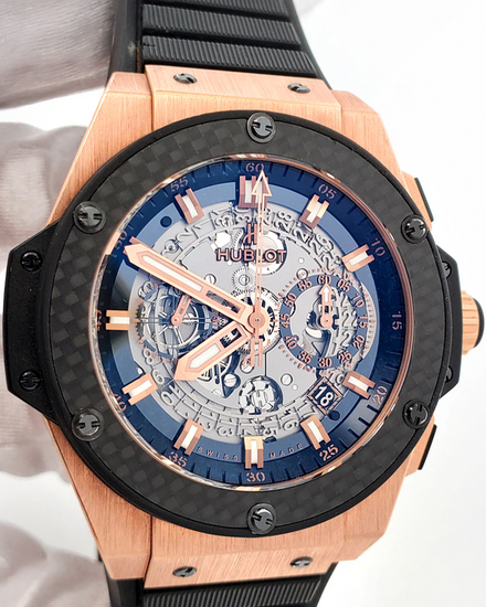 Hublot King Power Unico 48MM Skeleton Dial Rubber Strap (701.OQ.0180.RX)