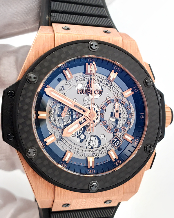 Hublot King Power Unico 48MM Skeleton Dial Rubber Strap (701.OQ.0180.RX)