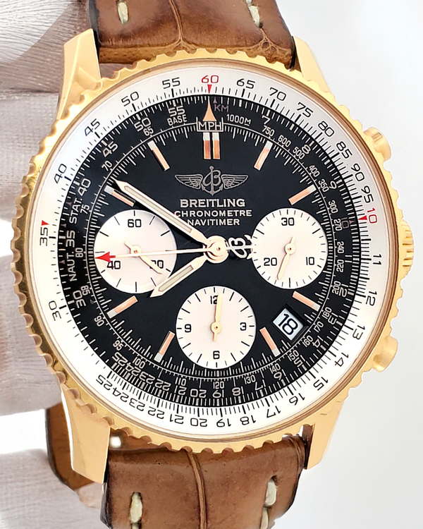 Breitling Navitimer L.E. 42MM Black Dial Leather Strap (R23322)