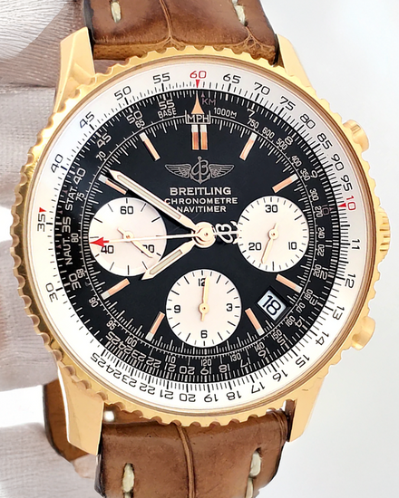 Breitling Navitimer L.E. 42MM Black Dial Leather Strap (R23322)