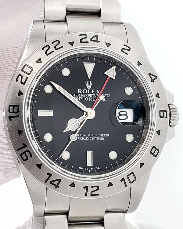 2012 Rolex Explorer II 40MM Black Dial Oyster Bracelet (16570)
