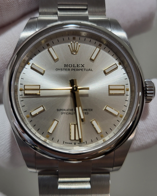 No Reserve - 2025 Rolex Oyster Perpetual 41MM Silver Dial Oyster Bracelet (134300)