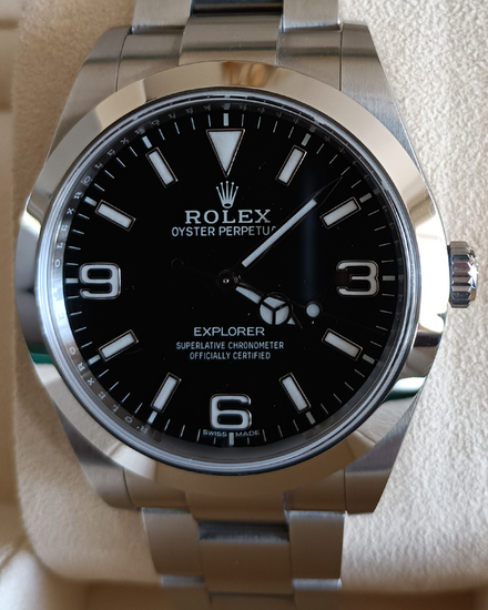 2016 Rolex Explorer 39MM Black Dial Oyster Bracelet (214270)