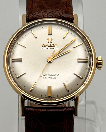 Omega Seamaster DeVille 34.2MM Silver Dial Aftermarket Leather Strap (LL6066)