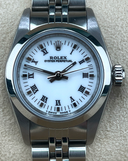 Rolex Oyster Perpetual Lady 24MM White Dial Jubilee Bracelet (67180)