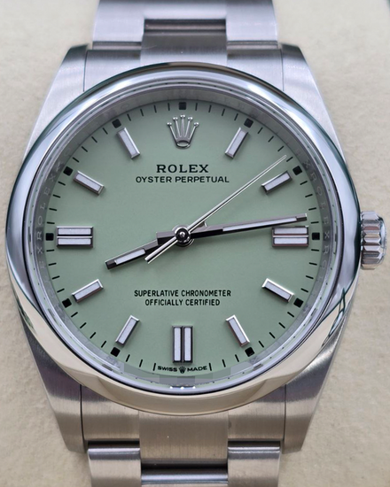 2026 Rolex Oyster Perpetual 36MM Pistachio Dial Oyster Bracelet (126000)