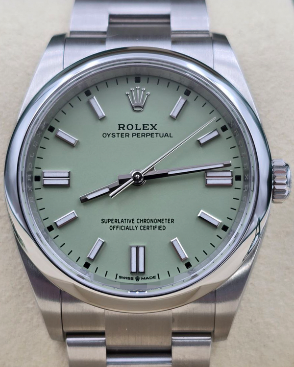 2026 Rolex Oyster Perpetual 36MM Pistachio Dial Oyster Bracelet (126000)