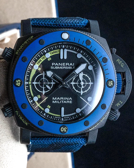 2024 Panerai Submersible Forze Speciali 47MM Black Dial Textile Strap (PAM02239)