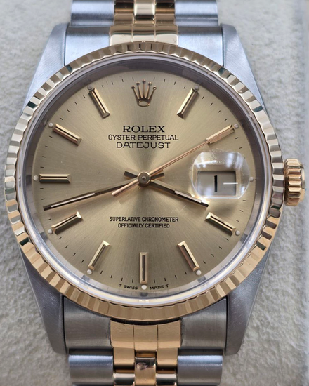 1994 Rolex Datejust 36MM Champagne Dial Two-Tone Jubilee Bracelet (16233)