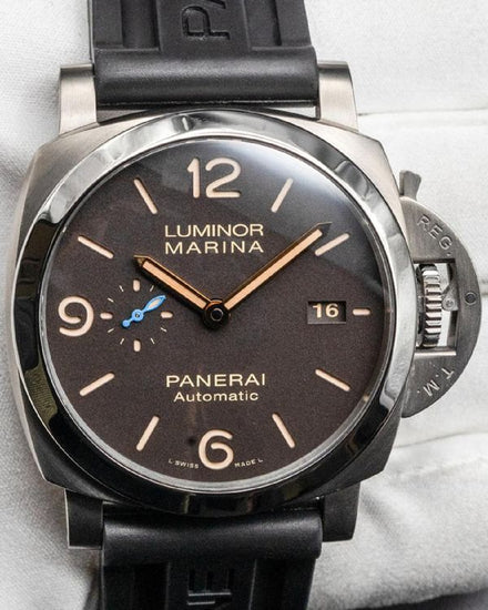 2019 Panerai Luminor 1950 3 Days 44MM Brown Dial Rubber Strap (PAM01351)
