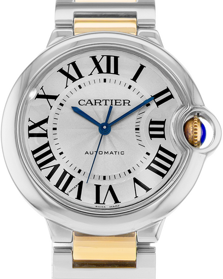 Cartier Ballon Bleu 36MM Silver Dial Two-Tone Bracelet (W6920047)