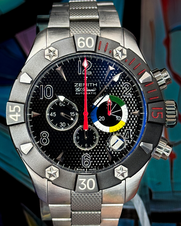 2014 Zenith Defy Classic Aero Chronograph 47MM Black Dial Steel Bracelet (03.0526.400/21)