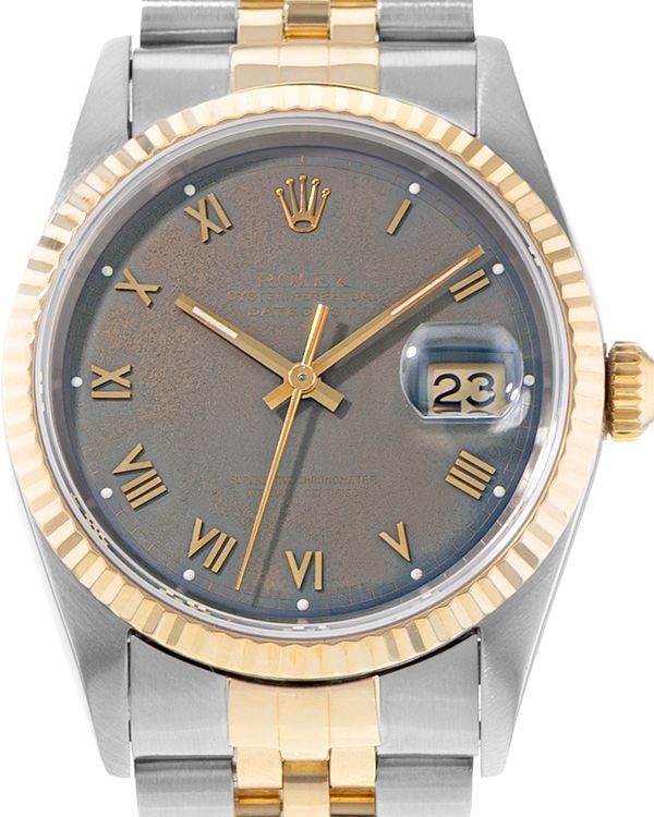 1997 Rolex Datejust 36MM Grey "Patina" Dial Two-Tone Jubilee Bracelet (16233)