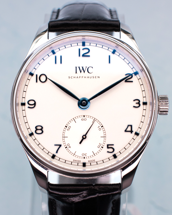 2020 IWC Schaffhausen Portugieser Automatic 40.4MM White Dial Leather Strap (IW358304)