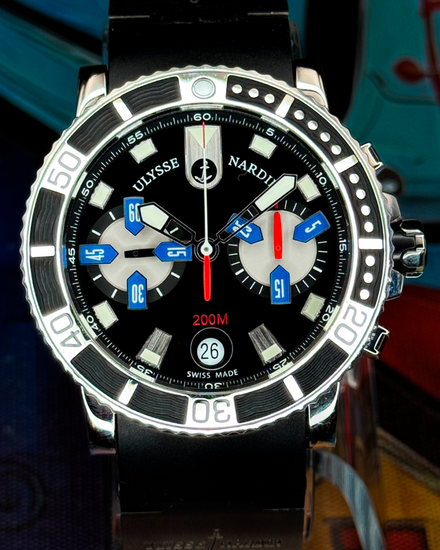 2019 Ulysse Nardin Marine Maxi Diver 42.7MM Black Dial Rubber Strap (8003.102.3.92)
