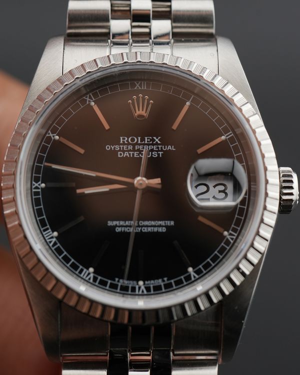 1989 Rolex Datejust 36MM Black Dial Jubilee Bracelet (16220)