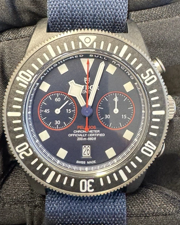 2024 Tudor Pelagos FXD Chrono "Alinghi Red Bull Racing" 43MM Blue Dial Textile Strap (25807KN)