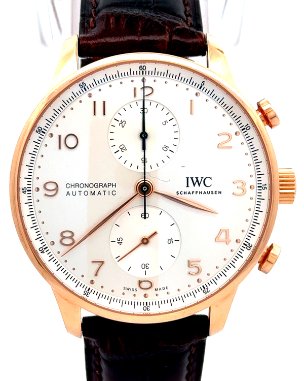 2021 IWC Schaffhausen Portugieser 41MM Silver Dial Leather Strap (IW371611)