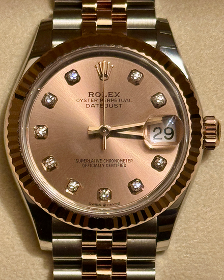 2026 Rolex Datejust 31MM Rose Dial Two-Tone Jubilee Bracelet (278271)