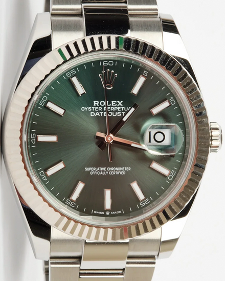 2024 Rolex Datejust 41MM Green Dial Oyster Bracelet (126334)