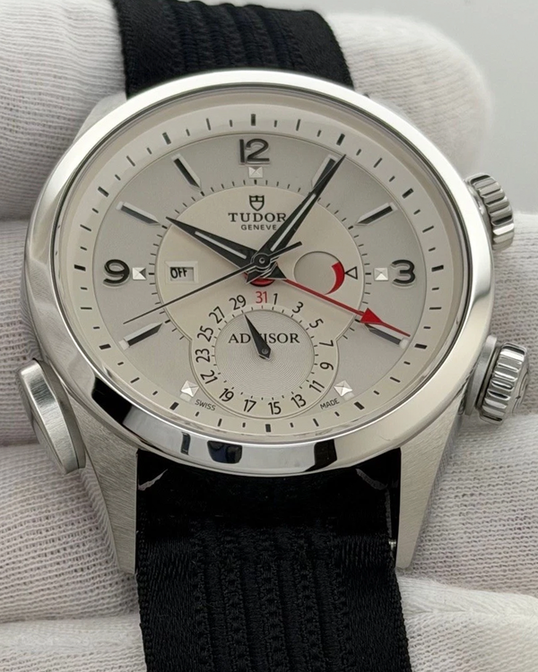 2013 Tudor Heritage Chrono Advisor 42MM Silver Dial Textile Bracelet (79620T)