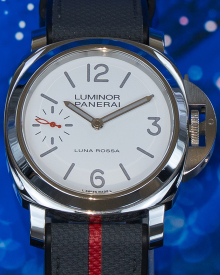 2023 Panerai Luminor Luna Rossa 44MM White Dial Textile Strap (PAM01342)